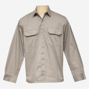 Camisa Gola Polo Manga Longa Cinza Uniforme Profissional